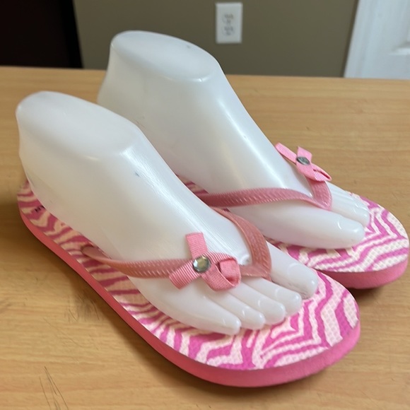Dana Buckman Pink Zebra Flip Flop 9.5 - Picture 7 of 7